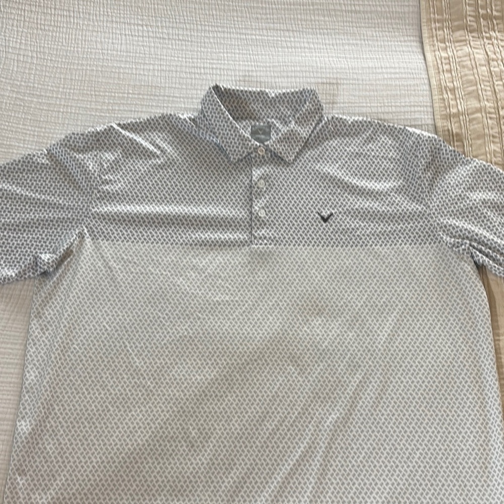 Callaway Men's Gray Patterned Golf Shirt